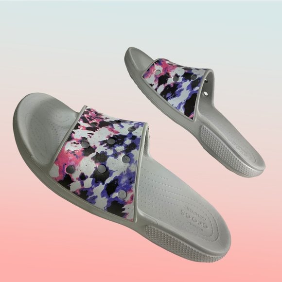 Crocs Classic Crocs Tie Dye Mania Foil Comfort 206481 Men's Size 13 - Picture 11 of 12